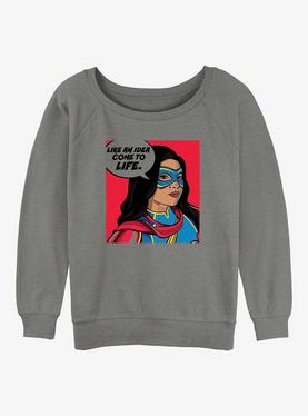 Marvel Ms. Marvel Idea Come To Life Womens Slouchy Sweatshirt, , hi-res